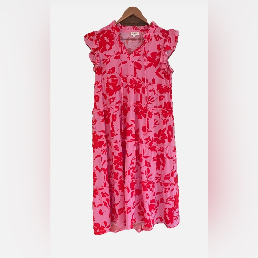 Umgee Pink and Red Floral Sundress